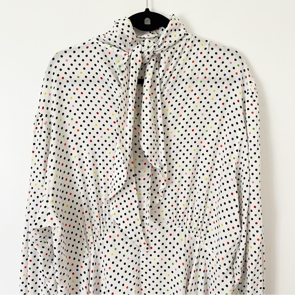 NWOT CHRISTOPHER KANE
Polka Dot Tie Neck Dress - White size 12 - Picture 11 of 16
